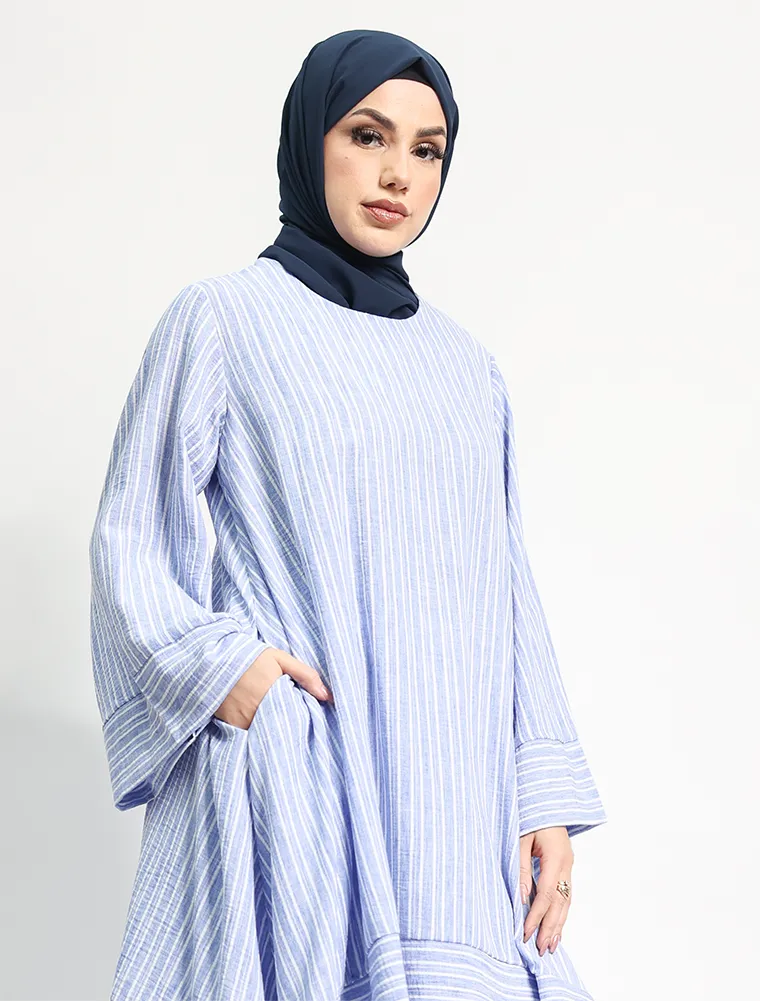 Blue Lina Striped Co Ord Set